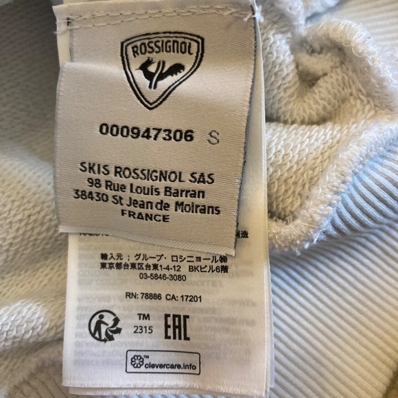 Rossignol Flag Sweatshirt Women's Size M White Pullover Sweater Crew Neck Ski - Picture 5 of 12